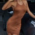 women s slim-fit lace-up sling dress nihaostyles clothing wholesale NSXPF78074