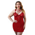 plus size women s pajamas with strappy lace suspender nightdress nihaostyles wholesale clothing NSMDS78125