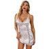 women s pajamas  lace high-elastic imitation silk suspender nightdress nihaostyles wholesale clothing NSMDS78135
