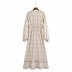women s printing long-sleeved v-neck dress nihaostyles clothing wholesale NSAM78146