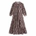 women s printed long-sleeved dress nihaostyles clothing wholesale NSAM78160