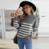 women s striped loose round neck pullover nihaostyles clothing wholesale NSQSY78168