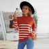 women s striped loose round neck pullover nihaostyles clothing wholesale NSQSY78168