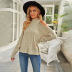 women s solid color strapless loose long-sleeved sweater nihaostyles clothing wholesale NSQSY78171