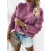 Solid Color Turtleneck Long Sleeve Sweater NSSYV109660