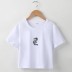 Dragon Totem Print Cropped Slim Fit Short-Sleeved T-Shirt NSOSY111490