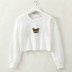 Butterfly Embroidered Long-Sleeved Sweatshirt NSOSY111501
