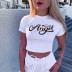 Angel Letter Print Slim Fit Short-Sleeved Cropped T-Shirt NSOSY111526