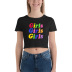 Girls Letter Contrast Color Print Slim Fit Short-Sleeved Cropped T-Shirt NSOSY111532