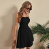 Suspender Backless Lace-Up Solid Color Dress NSYSQ111574