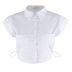 Lapel Stitching Smocked Short-Sleeved Bottoming Short Shirt NSBJD111640