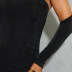 Solid Color One-Shoulder Strapless Backless Single-Sleeve Dress NSKKB111690