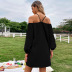 Wrap Chest Loose Casual Strapless Long-Sleeved Dresses Without Belt NSYSQ111694