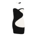Collar One-Shoulder Tube Top Stitching Hit Color Slim Dress NSBJD111735