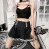 Gothic Style Lolita Lace Contrast Color Skirt NSGYB111780