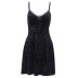 Gothic Lace-Up Suede Lace V-Neck Slip Dress NSGYB111783