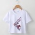 Dragon Print Slim Round Neck Short-Sleeved Cropped T-Shirt NSOSY111829