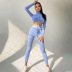Solid Color Semi-Turtleneck Long-Sleeved Drawstring Top Tethered Pant Sports Suit NSYOM111869