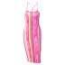 Tie-Dye Waist Slim Backless Suspender Dress NSYOM111991