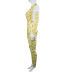 Polka Dot Print V-Neck Chest Hanging Neck Long-Sleeved Slim-Fit Jumpsuit NSKKB112025