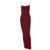 Solid Color Sleeveless Suspenders Slim Long Dress NSYOM112045