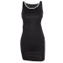 Backless I-Shaped Vest Sleeveless Slim Dress NSBJD112071