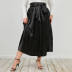 Plus Size Solid Color Slim Pleated Mid-Waist Skirt NSWCJ112245