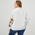 Plus Size High-Neck Single-Breasted Pattern Printed Shirt NSWCJ112246