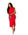 Solid Color Sleeveless Slit Informal Dress NSGML112280