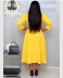Solid Color Lapel Three-Quarter Sleeve Dress NSGML112283