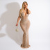 Slip Mesh Low Cut Rhinestone Prom Dress Without Panties NSCYF112360
