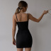 Slim Sling Backless Stitching See-Through Mesh Dress NSHLJ112425