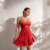 Solid Color Mesh See-Through Tube Top Dress NSGHW112566