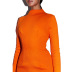 Solid Color Slim Side Zipper Long Sleeve Slit Dress NSSMX112611