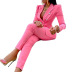 solid color long sleeve suit jacket straight pants two-piece set NSJZC112621
