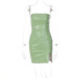 Tube Top Slim Slit Pu Leather Dress NSPBY112772