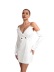 V Neck Transparent Shoulder Straps Long Sleeve Backless Button Dress NSGHW112787