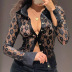 Single-Breasted Solid Color Long-Sleeved Lace See-Through Shirt NSSWF113008