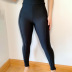 high-waisted solid color leggings NSMX113088