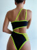 Sling Backless Hollow Color-Block One-Piece Swimsuit NSCSM113220