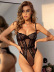 See-Through Lace Embroidery With Underwire One-Piece Underwear NSMDN113462