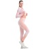 knitted zipper hip-lifting high-elastic long sleeve slim yoga set NSOUX113651