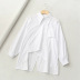 Lapel Loose Irregular Long-Sleeved Shirt NSFYF113701