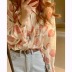 Long-Sleeved Loose Floral Shirt NSFYF113705
