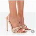 Chain Pointed Stiletto Solid Color Sandals NSSO113719