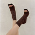 Square Toe Fish Mouth High-Heeled Metal Knitted Boots NSSO113720