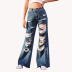 Ripped Non-Stretch Loose Jeans NSJM113818