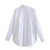 Faux Jewelry Decorated Long Sleeve Solid Color Poplin Shirt NSXFL113866