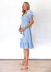 Elastic Lace-Up Square Collar Ruffle Short Sleeve Plaid Dress NSJRM113907