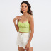 Solid Color Pleated Waist Camisole NSWCJ113973